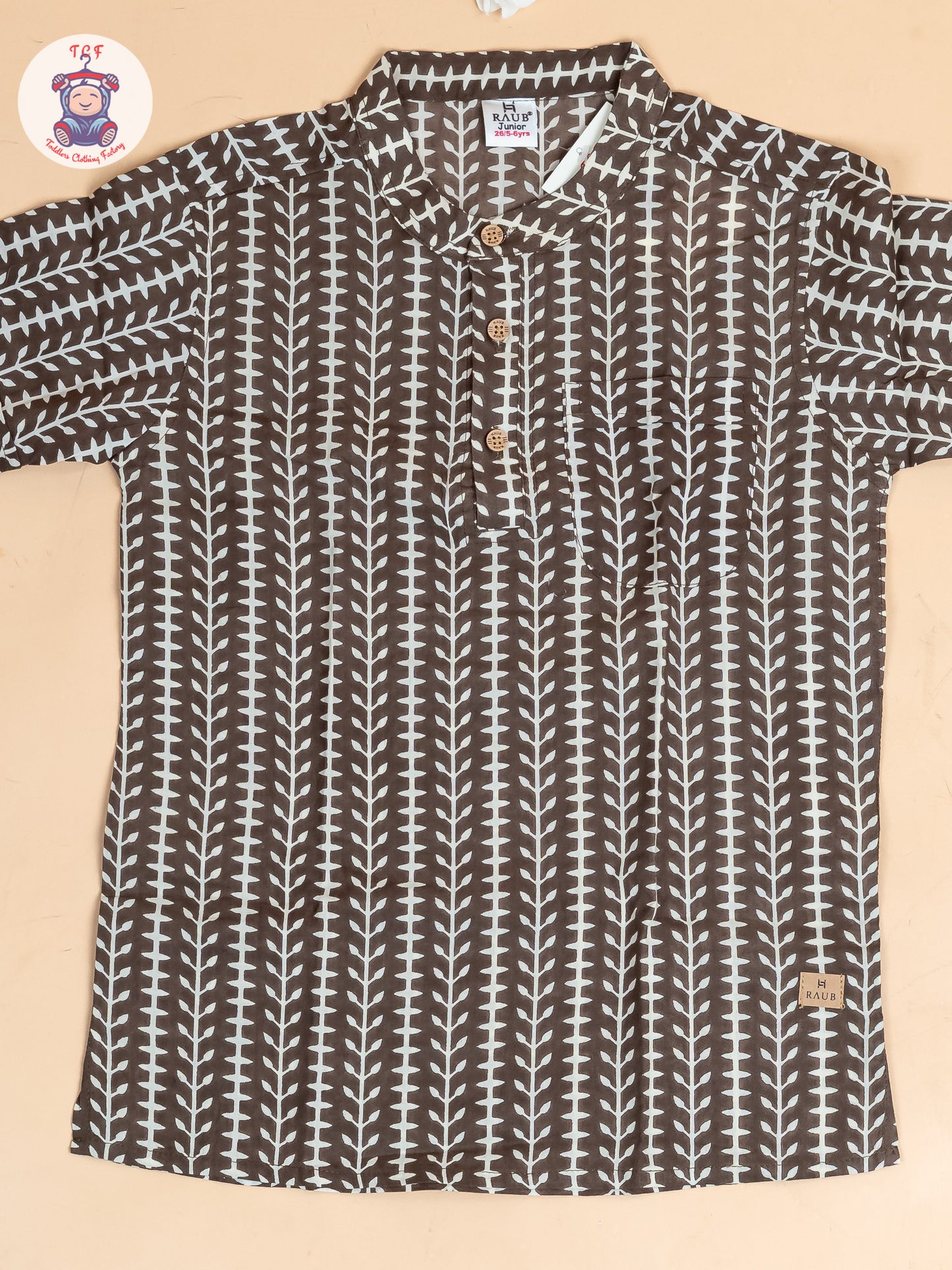 Light Green - Boys Printed Short Kurta