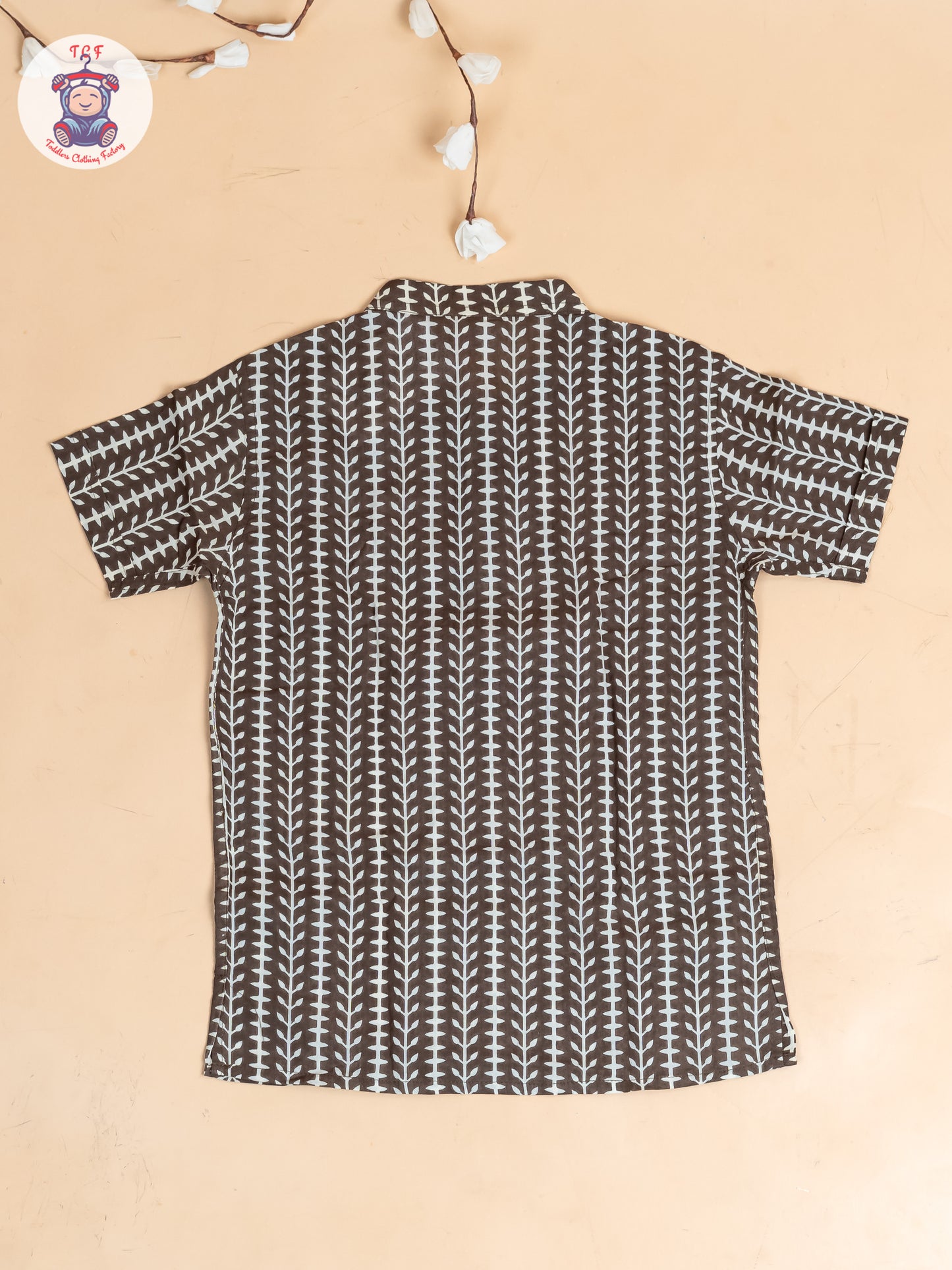Light Green - Boys Printed Short Kurta