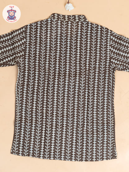 Light Green - Boys Printed Short Kurta