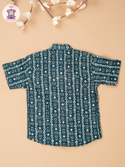 Bottle Green - Boys Readymade Cotton Shirts