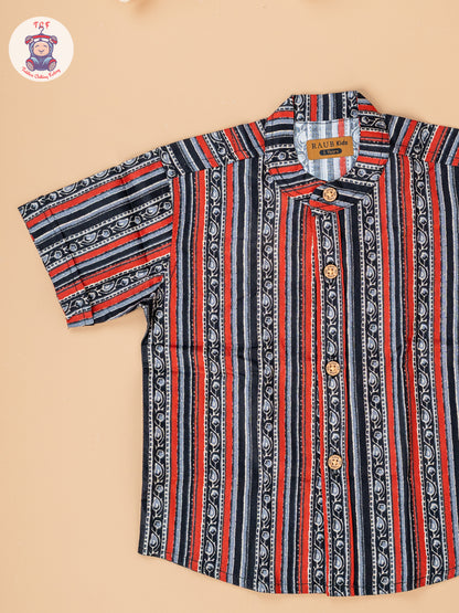 Black - Boys Readymade Cotton Shirts