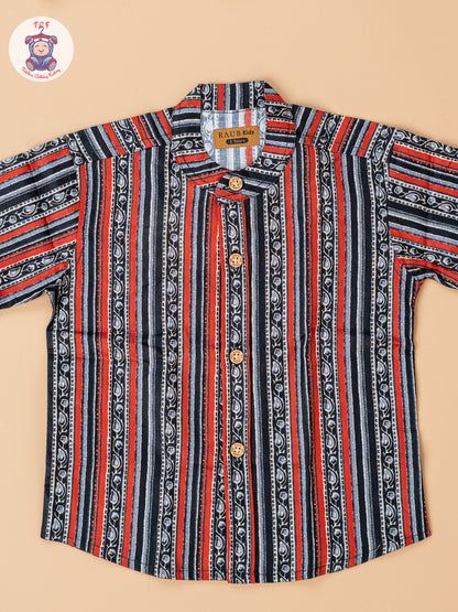 Black - Boys Readymade Cotton Shirts