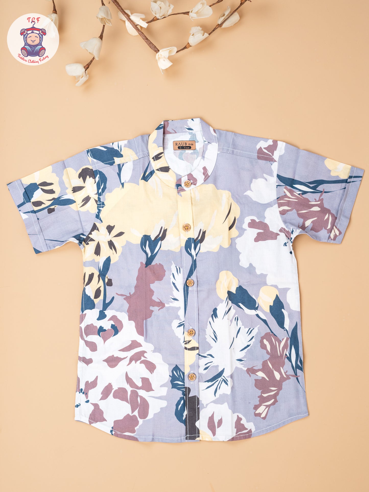 Grey - Boys Readymade Cotton Shirts