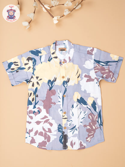 Grey - Boys Readymade Cotton Shirts