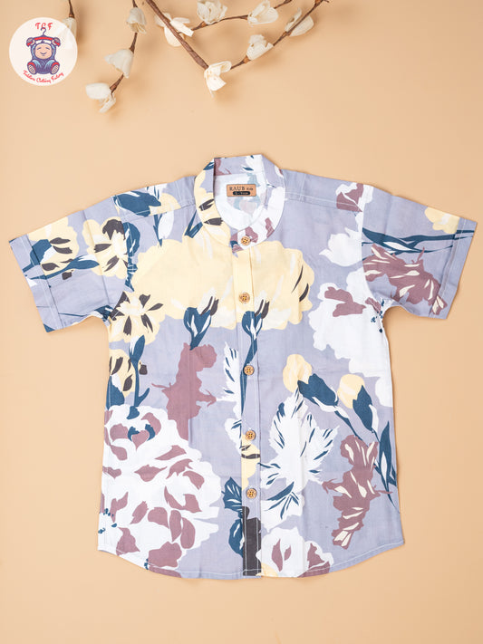 Grey - Boys Readymade Cotton Shirts