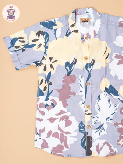 Grey - Boys Readymade Cotton Shirts
