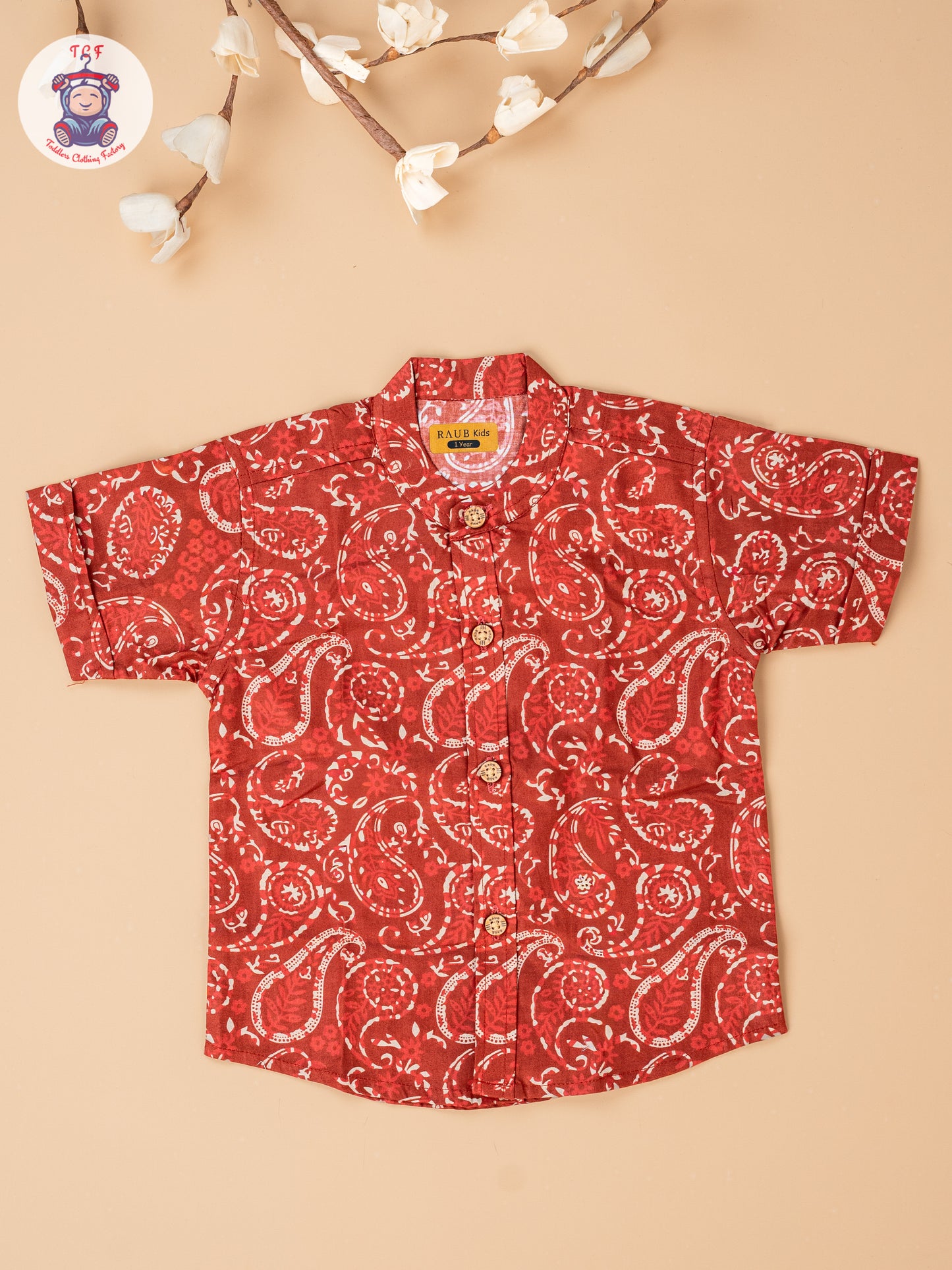 Red - Boys Readymade Cotton Shirts