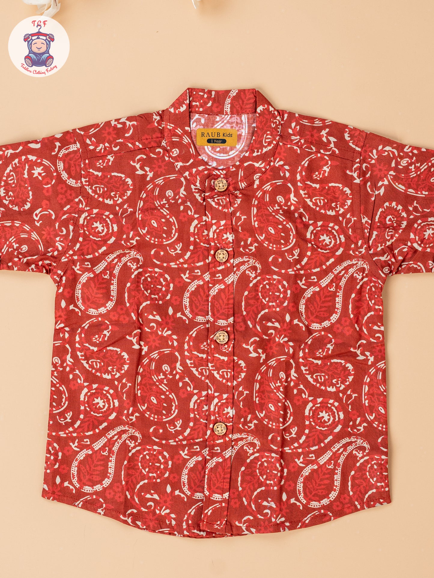 Red - Boys Readymade Cotton Shirts
