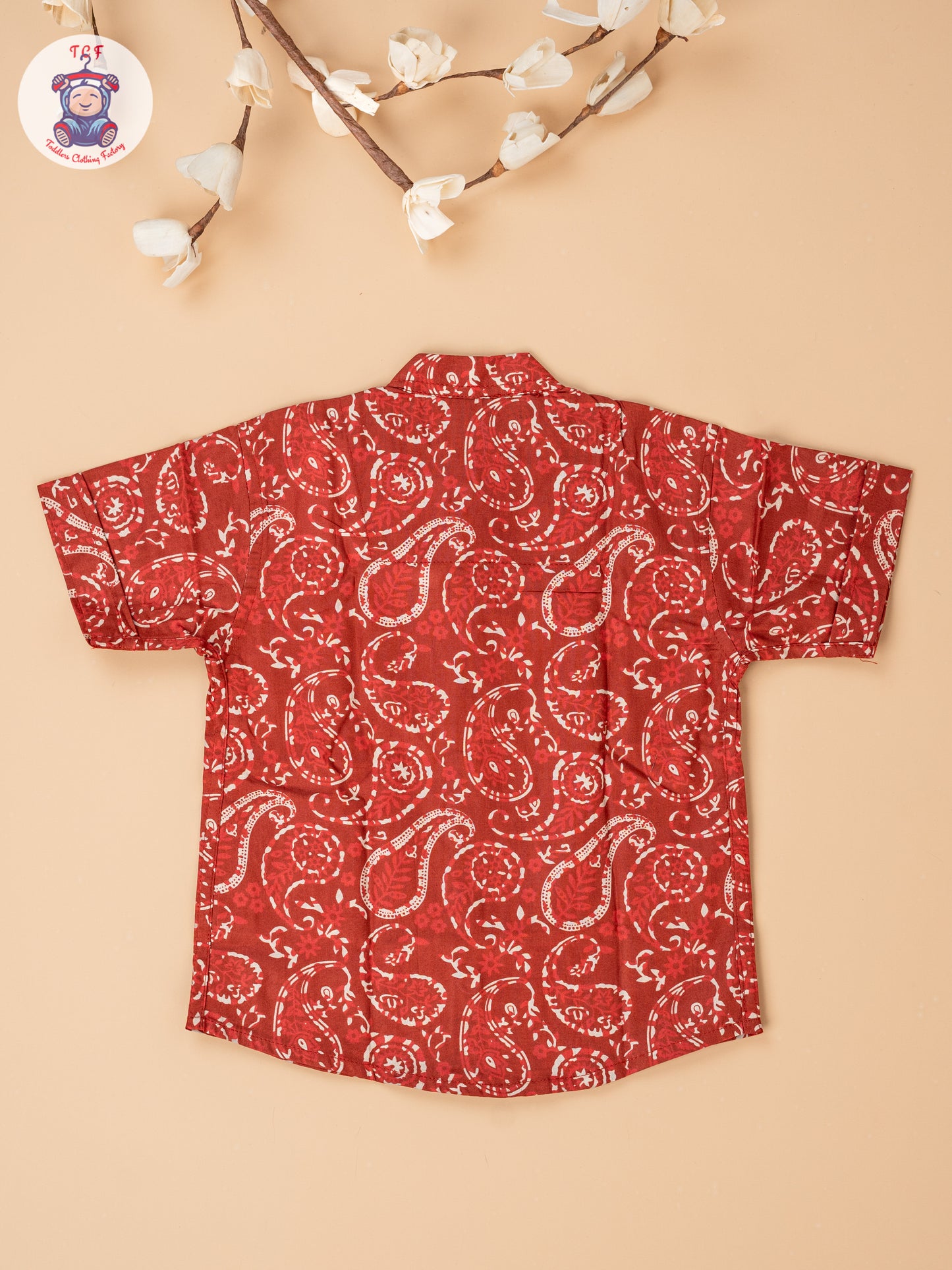 Red - Boys Readymade Cotton Shirts