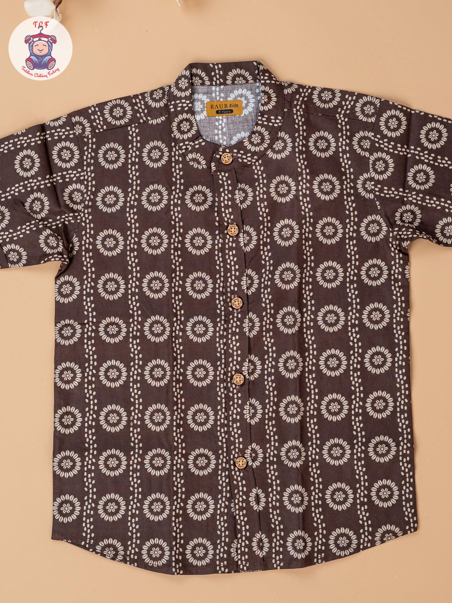 Brown - Boys Readymade Cotton Shirts