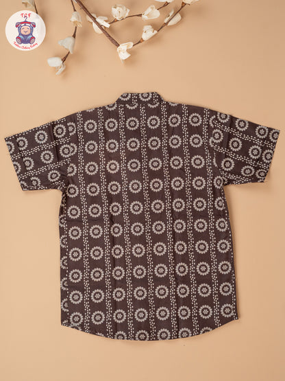 Brown - Boys Readymade Cotton Shirts