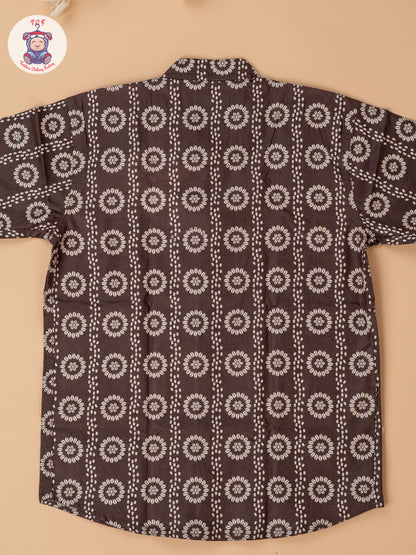 Brown - Boys Readymade Cotton Shirts