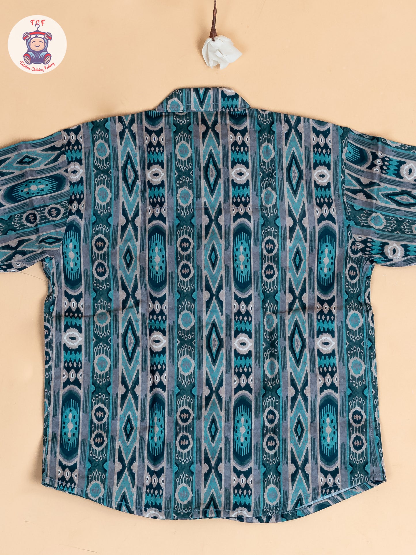 Blue - Boys Printed Cotton Shirt