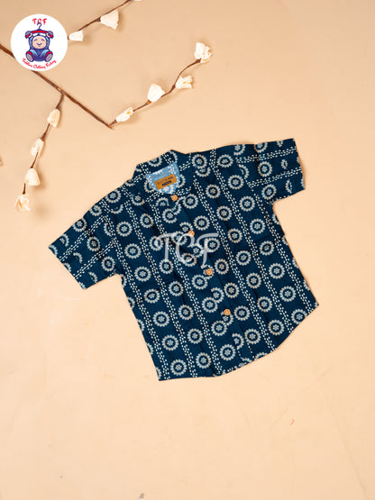 Bottle Green  - Boys Readymade Shirts