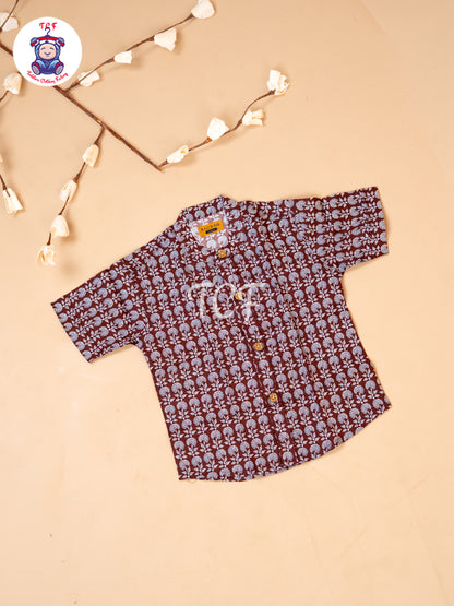 Maroon  - Boys Readymade Shirts