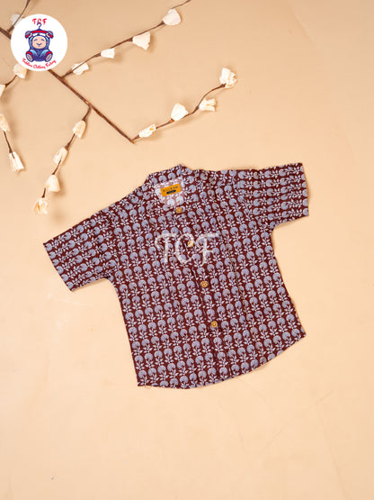 Maroon  - Boys Readymade Shirts