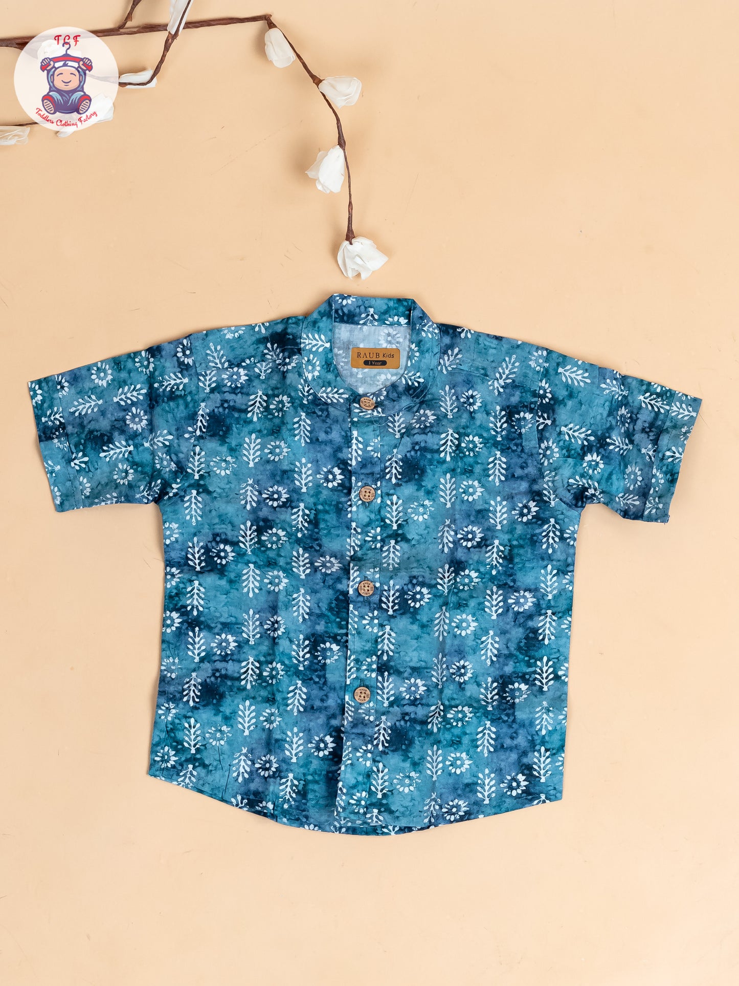 Blue  - Boys Readymade  Cotton Shirt
