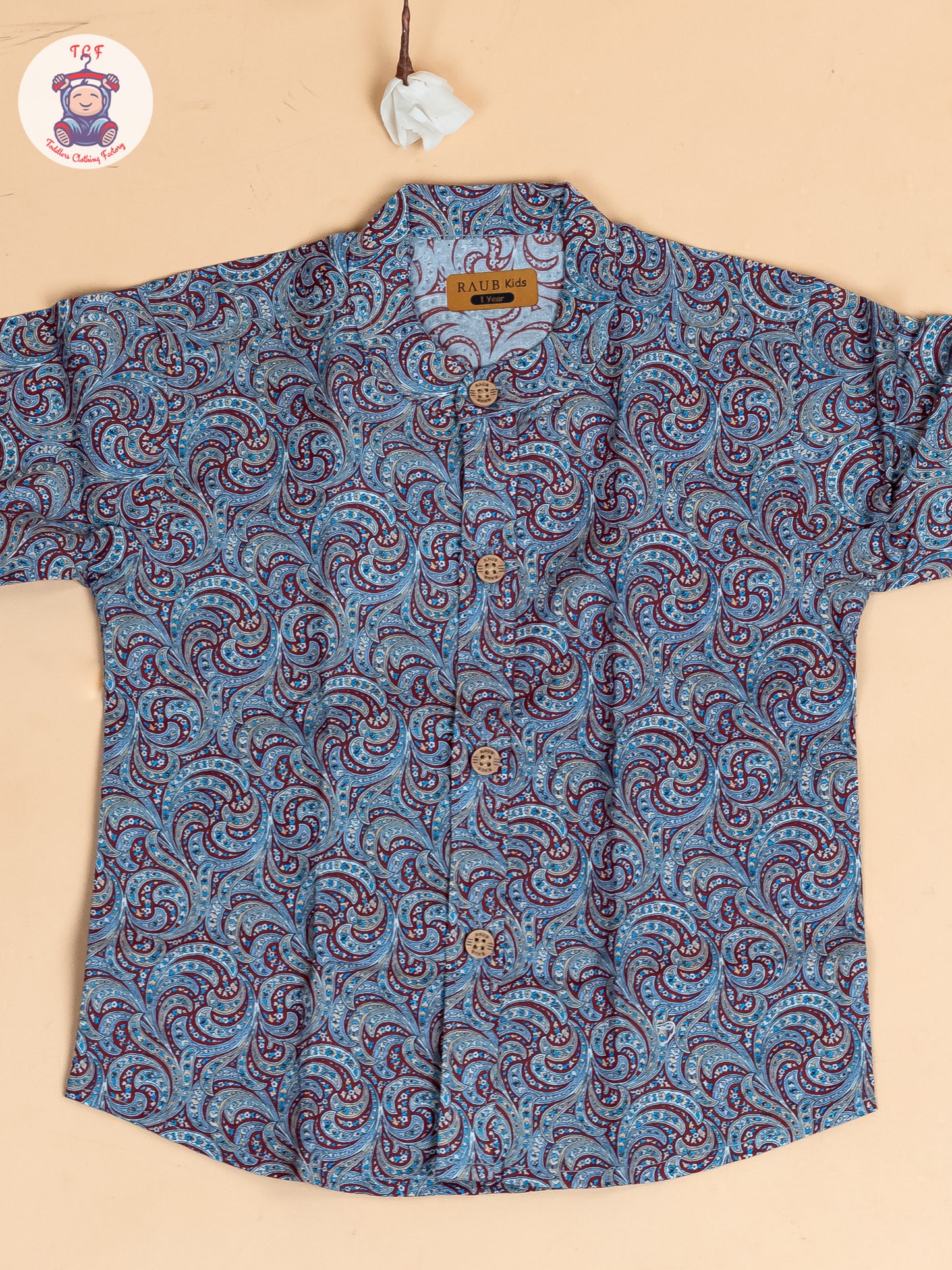 Red & Grey - Boys Readymade  Cotton Shirt