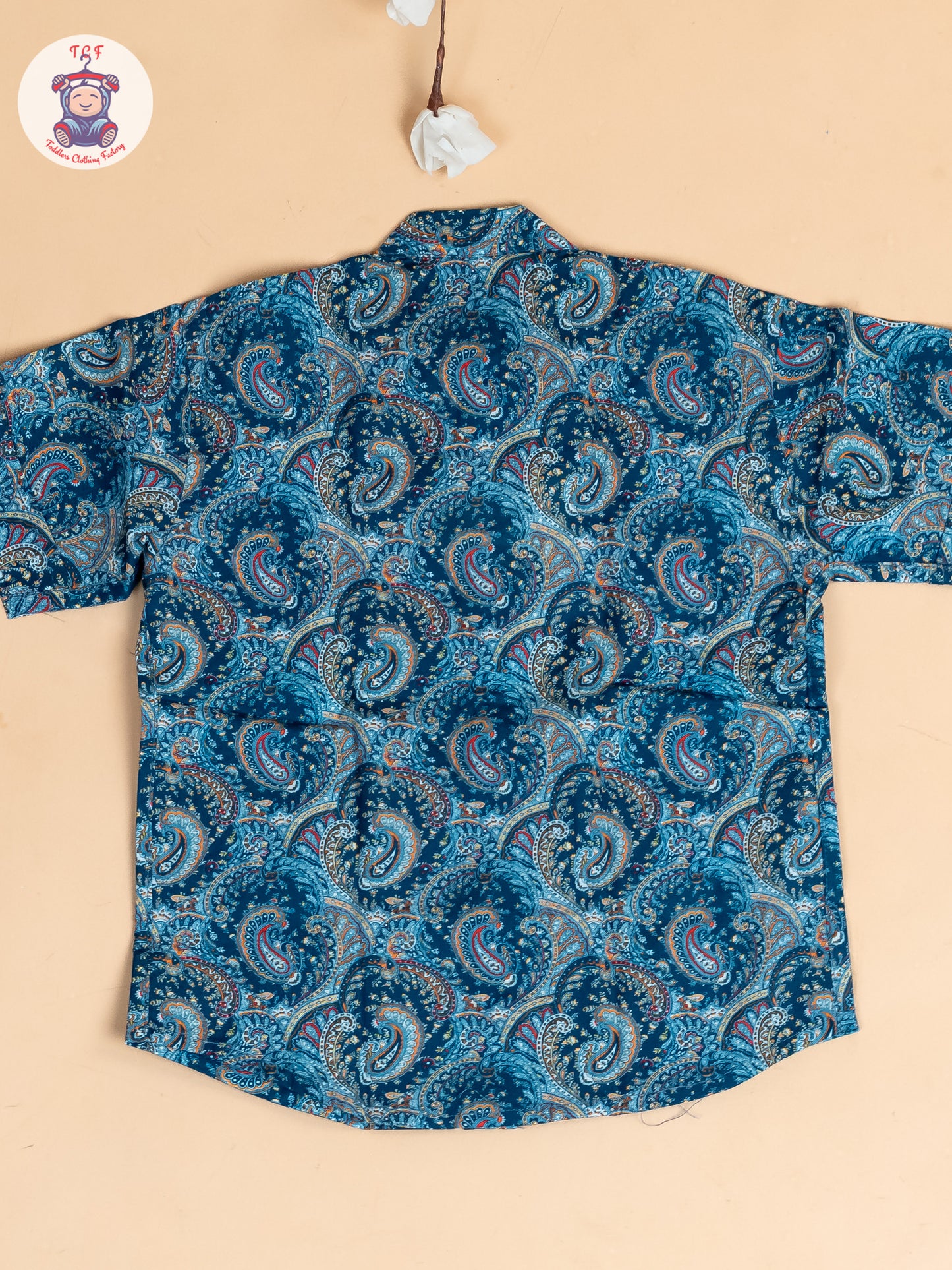 Blue - Boys Printed Cotton Shirt