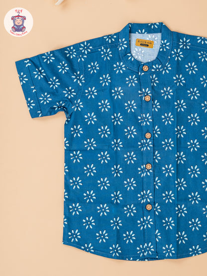 Blue - Boys Readymade Cotton Shirts
