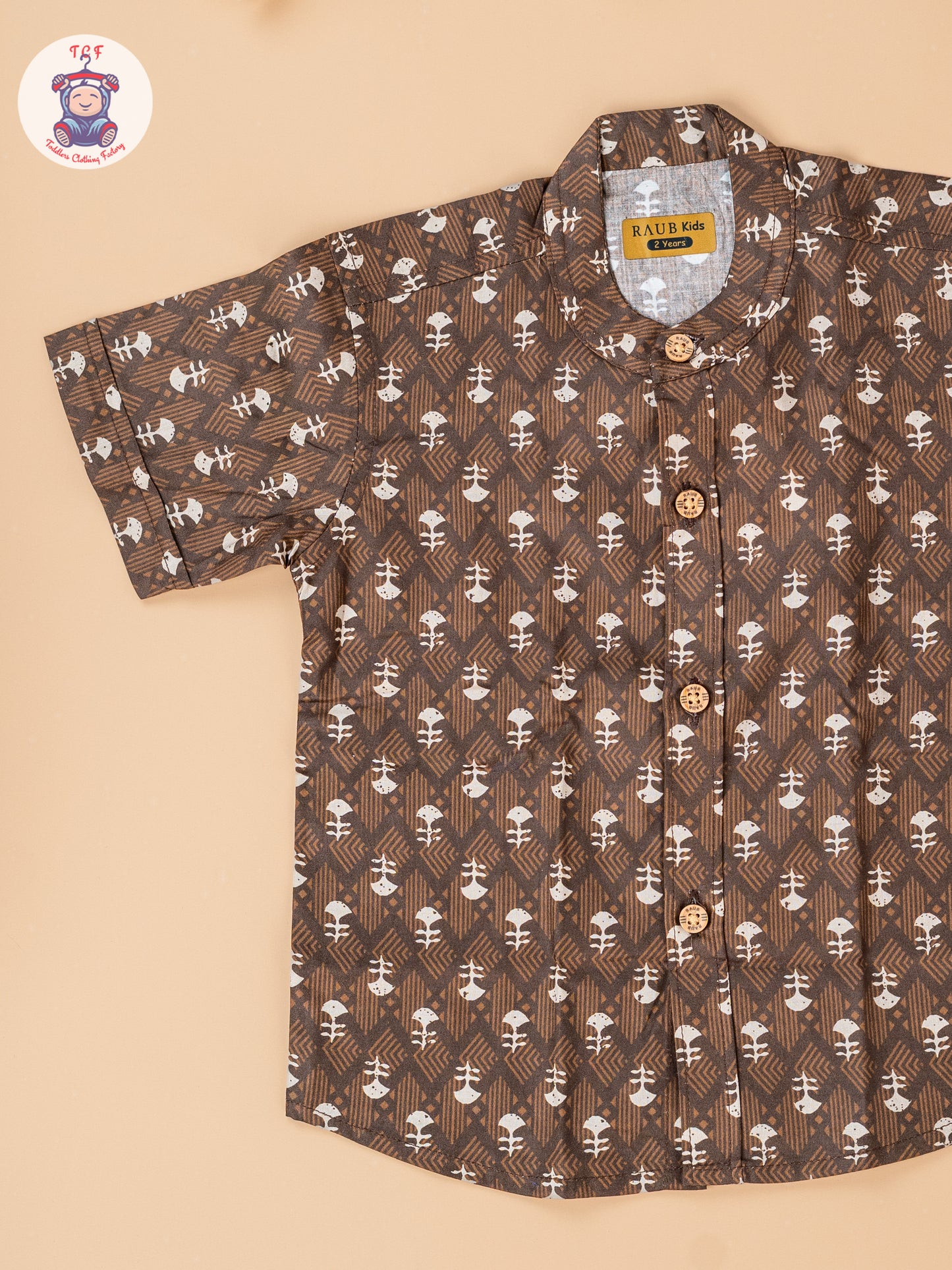 Brown - Boys Readymade Cotton Shirts