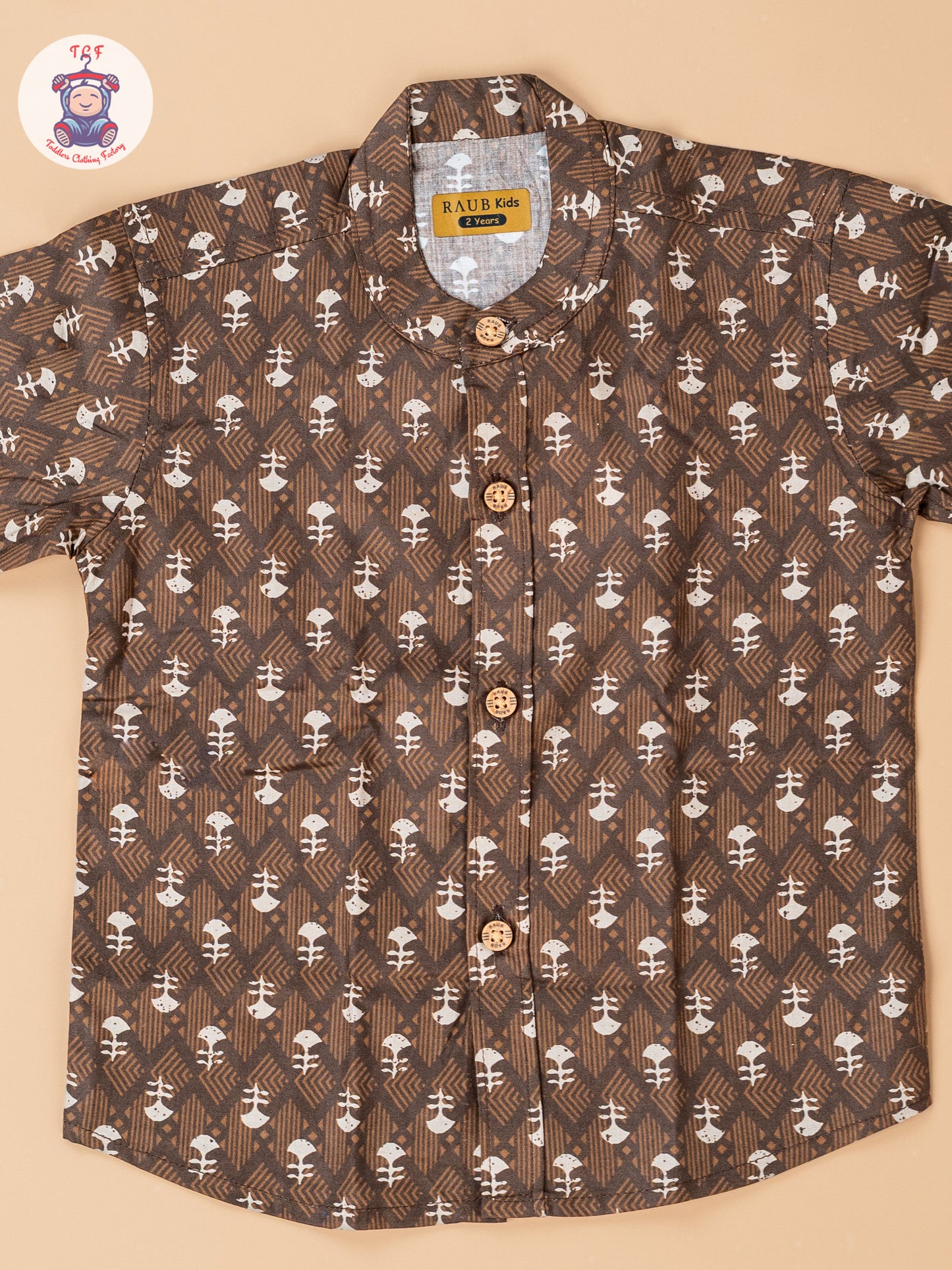 Brown - Boys Readymade Cotton Shirts