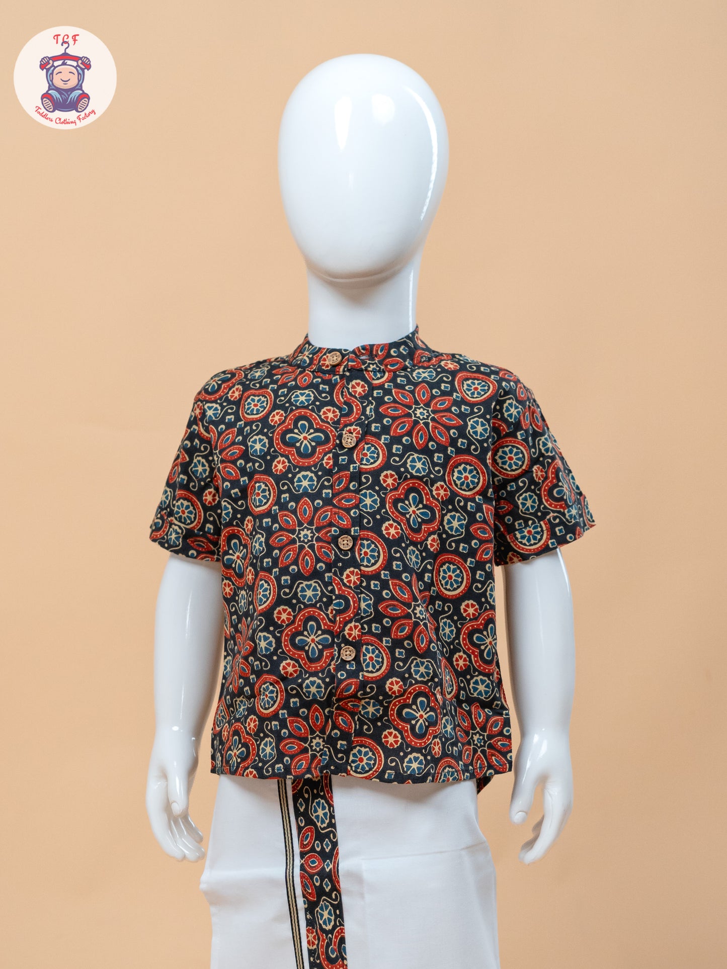 Black & White - Boys Welcro Dhotis & Shirts