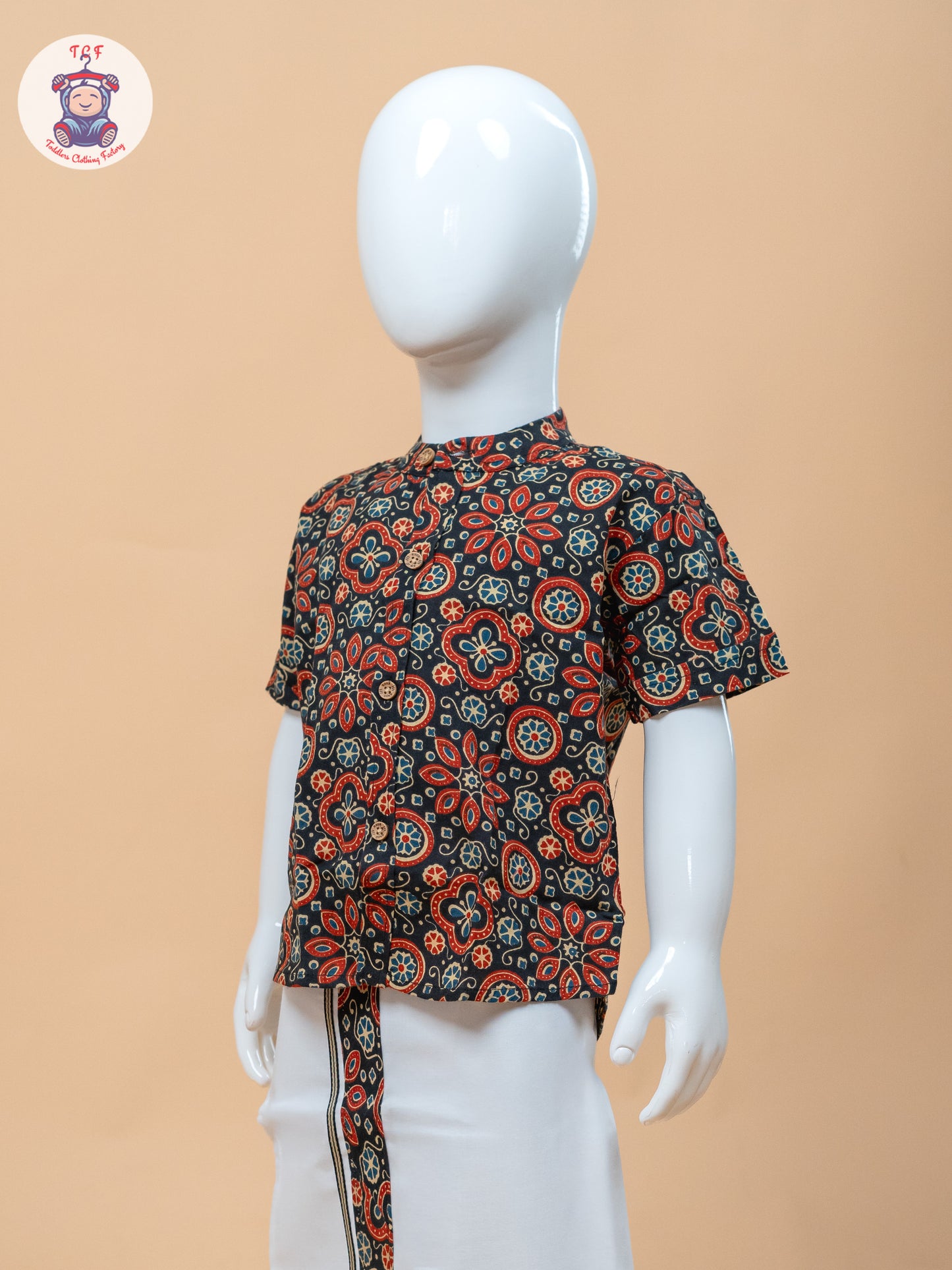 Black & White - Boys Welcro Dhotis & Shirts