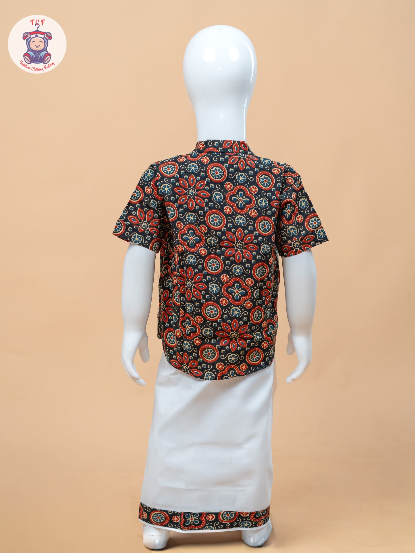 Black & White - Boys Welcro Dhotis & Shirts