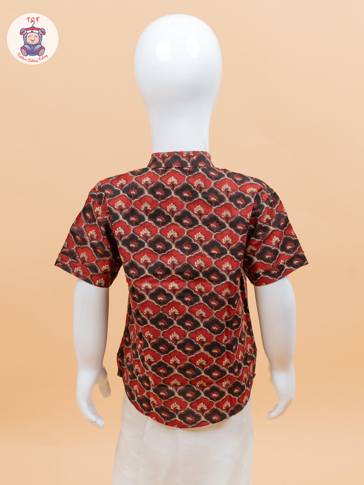 Red & Black - Boys Welcro Dhotis & Shirts