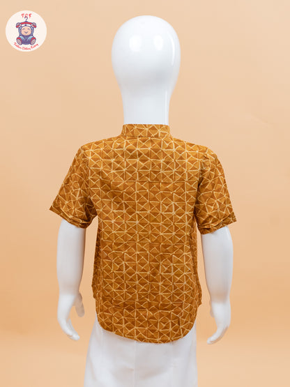 Mustard - Boys Welcro Dhotis & Shirts
