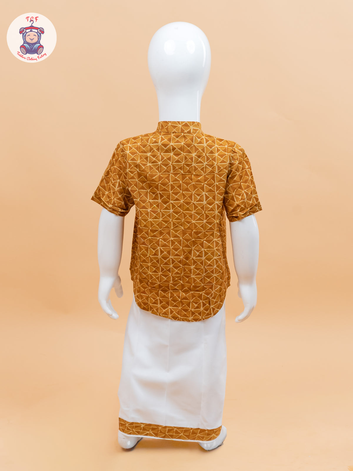 Mustard - Boys Welcro Dhotis & Shirts