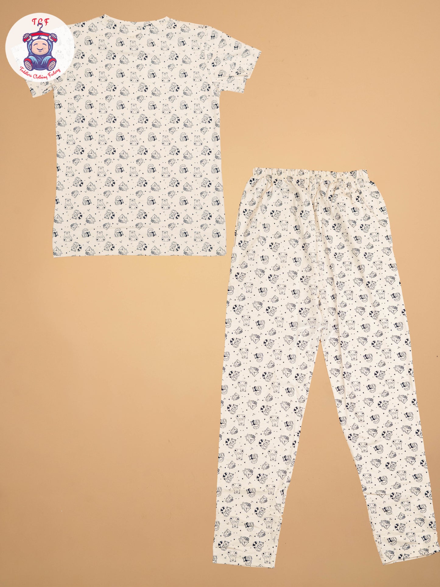 Cream - Animals Unisex Co-ords Sets
