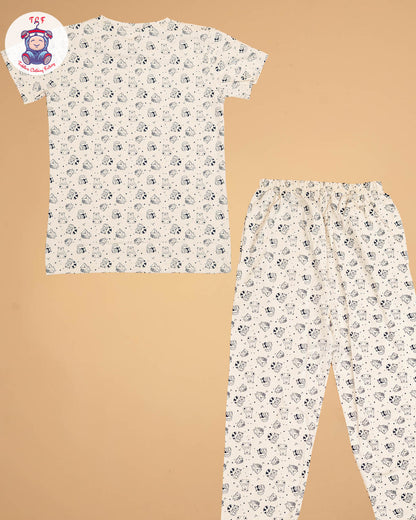 Cream - Animals Unisex Co-ords Sets