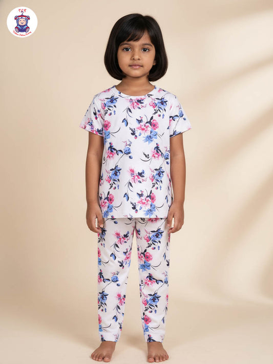 White - Floral Unisex Co-ords Sets