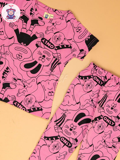 Pink Cartoon  - Unisex Co-ords Sets