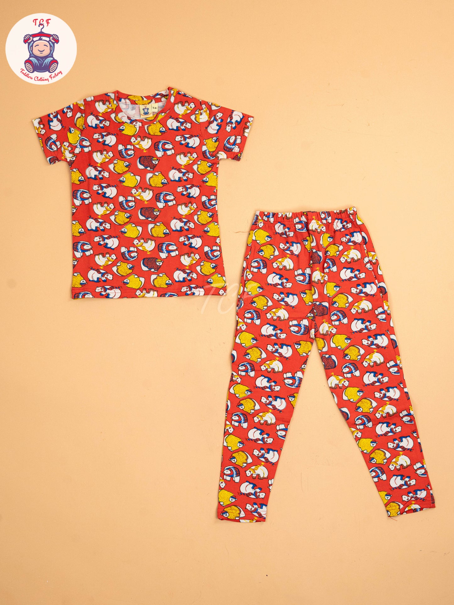 Red Bear  - Unisex Co-ords Sets
