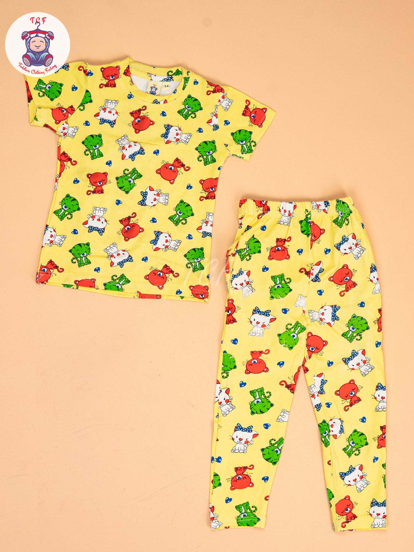 Yellow Cat  - Unisex Co-ords Sets
