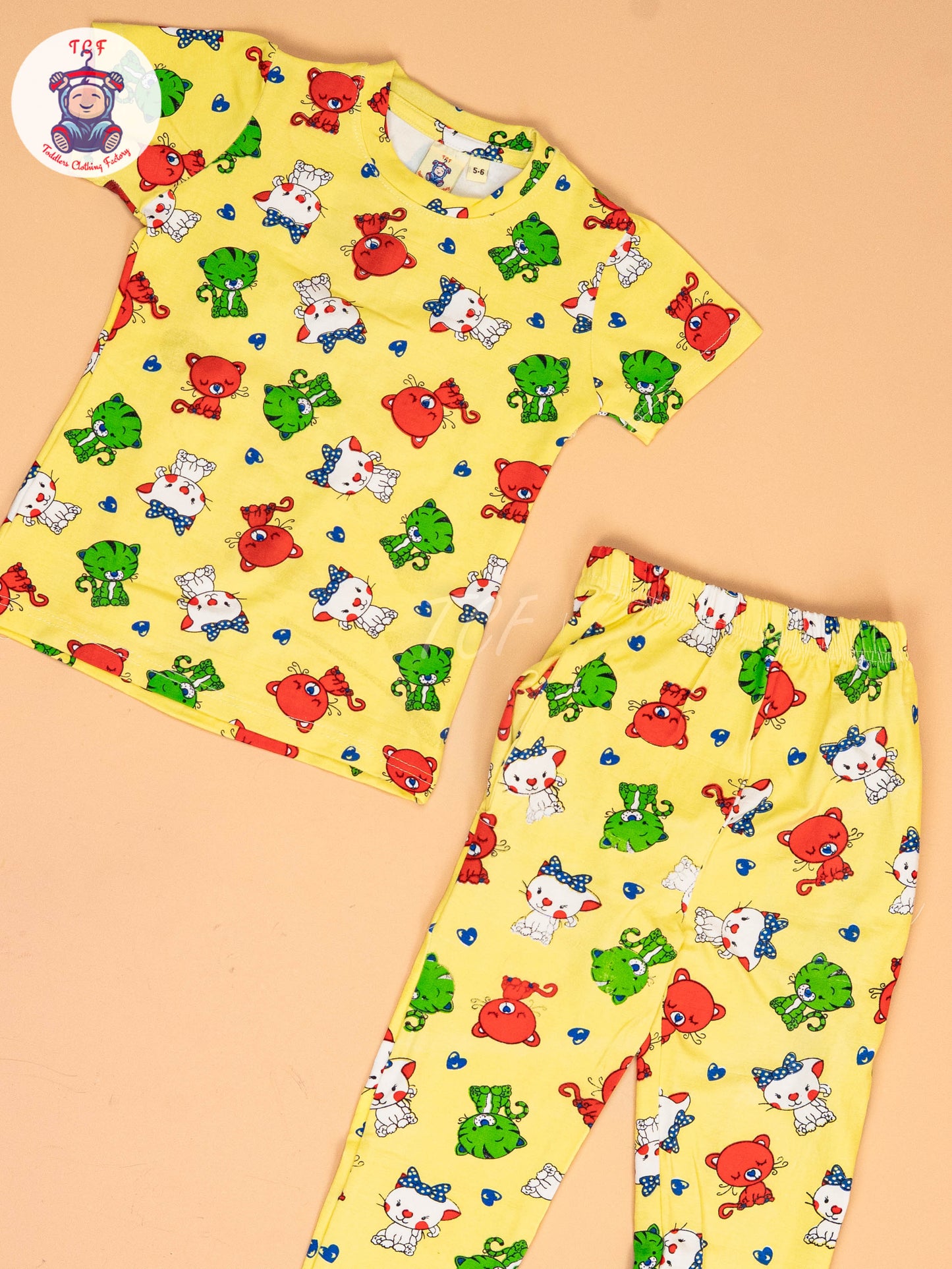 Yellow Cat  - Unisex Co-ords Sets