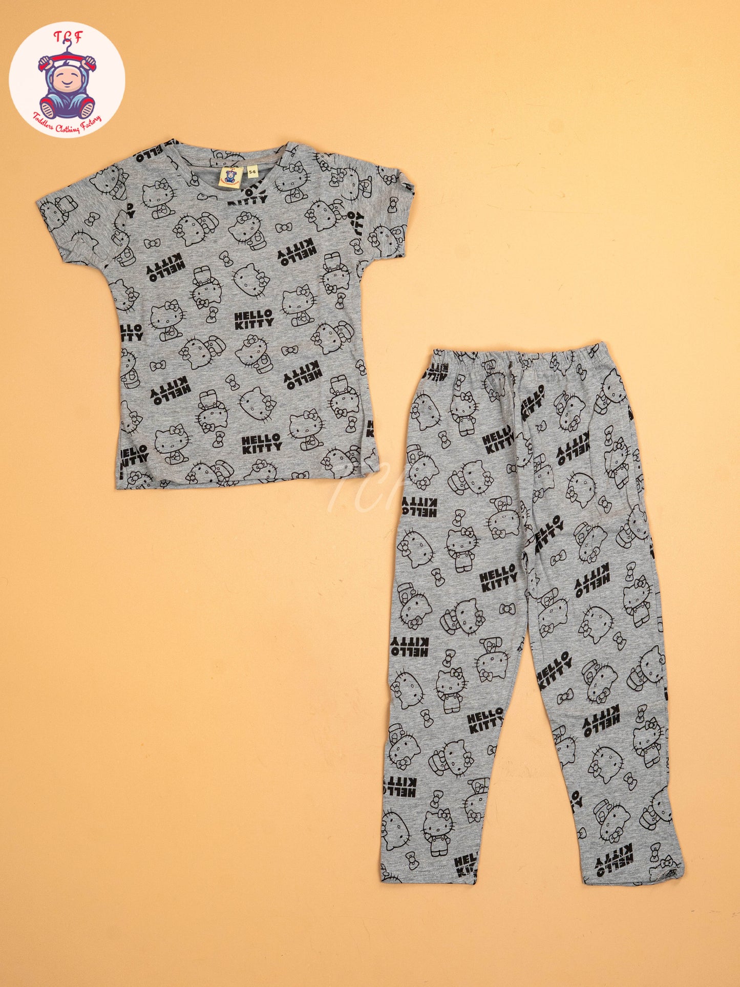 Grey Hello Kitty  - Unisex Co-ords Sets