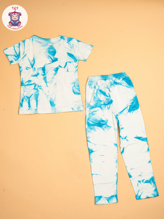 White & Sky Blue  - Unisex Co-ords Sets