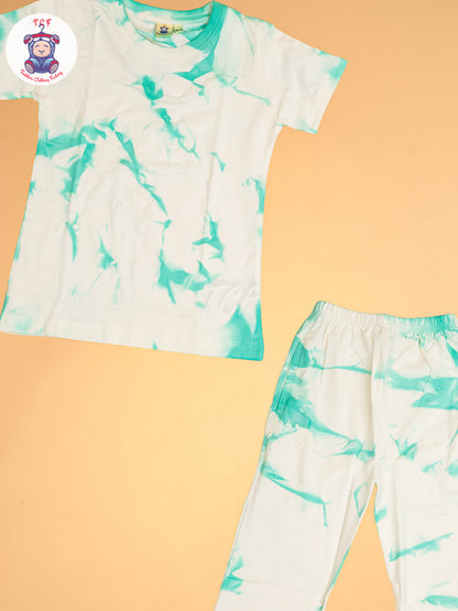 White & Light Green - Unisex Co-ords Sets
