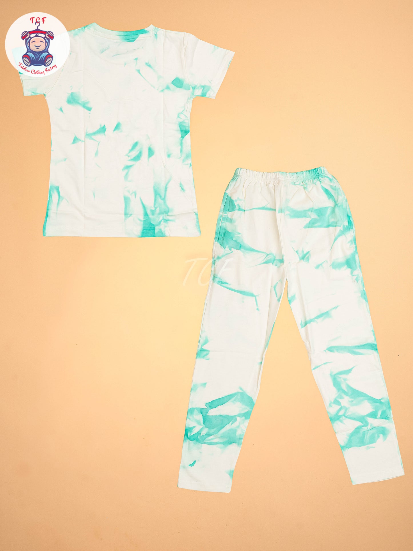 White & Light Green - Unisex Co-ords Sets