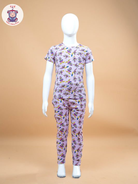 Lavender Micky Mouse  - Unisex Co-ords Sets