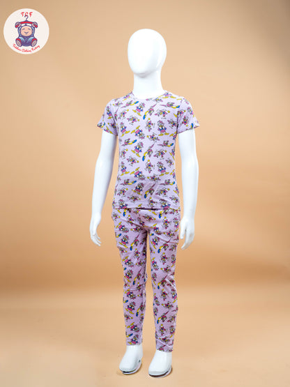 Lavender Micky Mouse  - Unisex Co-ords Sets