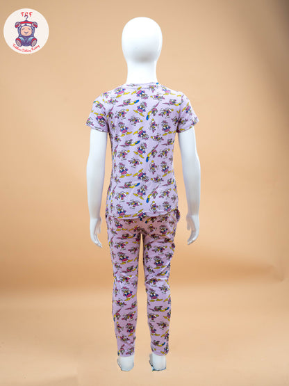 Lavender Micky Mouse  - Unisex Co-ords Sets