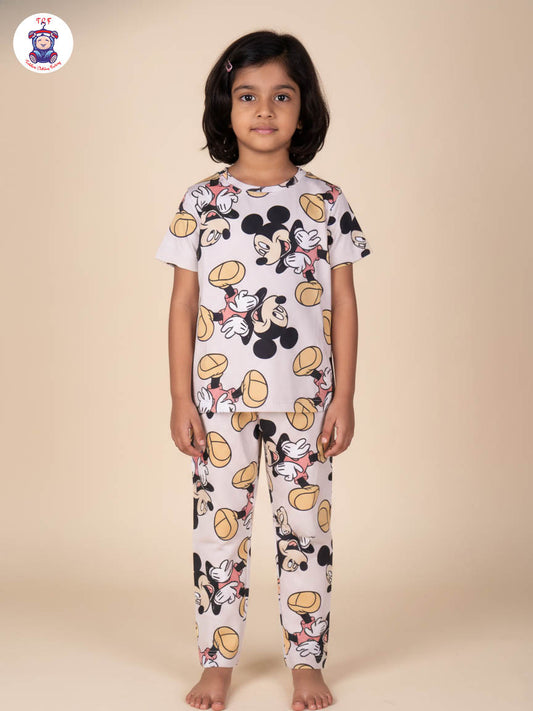 Cream - Micky Mouse Unisex Co-Ords Sets