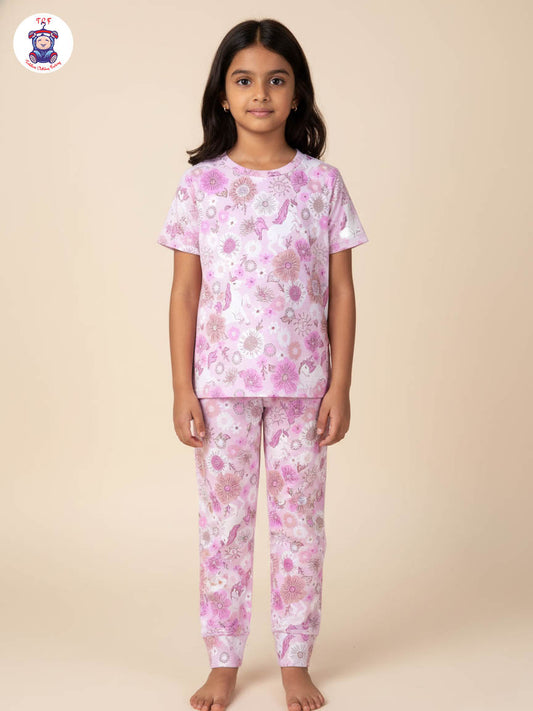 Pink - Flower Unisex Co-ords Sets