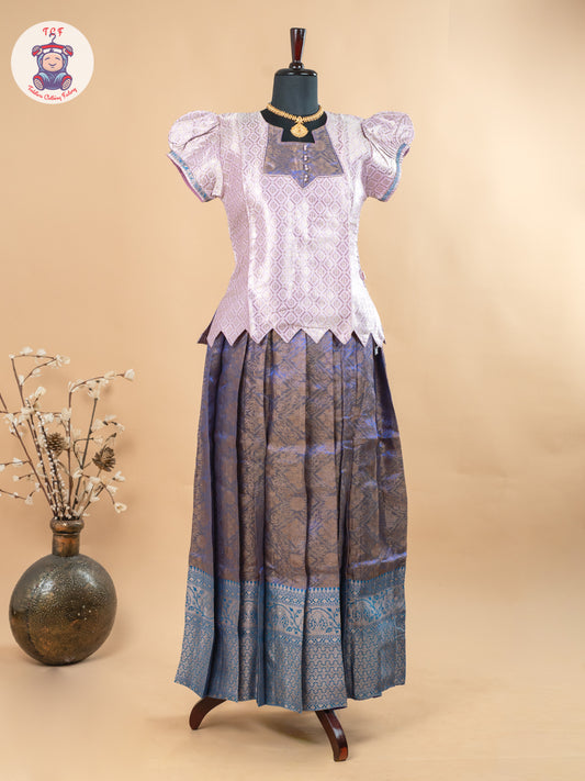 Onion Pink & Purple - Girls Readymade Pavadai Sattai
