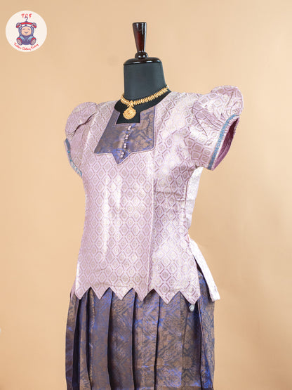 Onion Pink & Purple - Girls Readymade Pavadai Sattai
